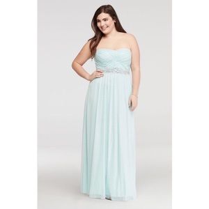 Mint Plus Size Prom Dress